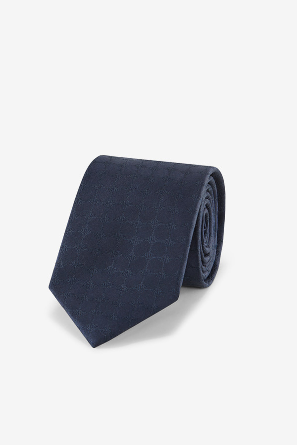 PATTERNED SILK TIE JOOP - 401 BLUE